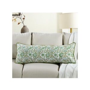 Green Floral  Pillow Cover